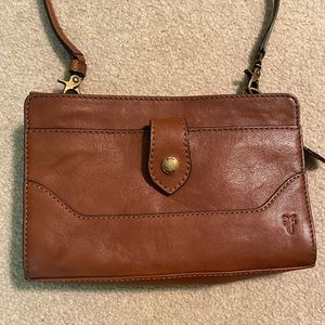Frye Lucy Brown Leather Crossbody Bag